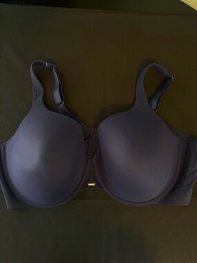 Cacique Lightly Lined Full Coverage Bra Blue 48DDD Underwire Adjustable Straps